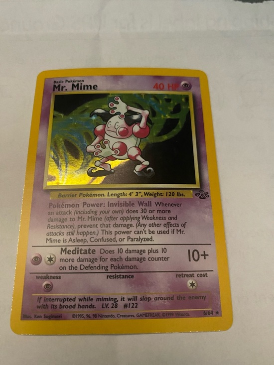 Pokemon Other - MR. MIME - 6/64 - Jungle Set - Holo - Pokemon Card